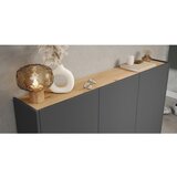 Germania Antracitno sivi ormarić za cipele u dekoru hrasta 138x105x25 cm Libbiano – | shoptok.hr