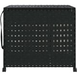  Košara za rublje s kotačima crna 66x35x60 cm od ratana | shoptok.hr