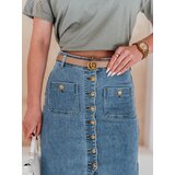DStreet Spódnica jeansowa midi GUZIKOVA niebieska | Shoptok.si