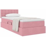  s od storage s uzglavljem Ružičasta 90 x 200 cm Baršun | shoptok.hr