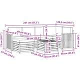  Set vanjskih sofa 7 kom. Bijela i bež Poliester | shoptok.hr