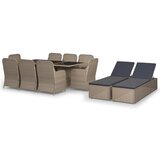 The Living Store Vrtna jedilna garnitura 11-delna poli ratan rjava - Jedilna Garnitura, (21459610) | Shoptok.si