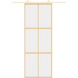  Klizna vrata zlatna 76x205 cm prozirno staklo ESG i aluminij | shoptok.hr