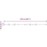 vidaXL Komplet drsnih vrat omarice 244 cm ogljikovo jeklo | Shoptok.si