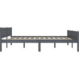  Posteljni okvir iz trdne borovine siv 180x200 cm | Shoptok.si