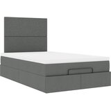 vidaXL Okvir za krevet s madraca tamnosivi 120x190 cm od tkanine | shoptok.hr
