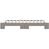  Izvlečna dnevna postelja temno taupe 80x200 cm blago, (20937904) | Shoptok.si