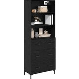  Kuhinjski ormarić Zidne s ladicama 2 pcs Crni hrast Konstruirano drvo | shoptok.hr