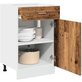 vidaXL Spodnja omarica s predalom starinski les 50x46x81,5 cm inž. les Cene