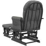  Stolica za ljuljanje s tabureom tamnosiva od tkanine | shoptok.hr