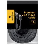 S Box SVGA kabl, 15M-15M dual-shielded + 2xFer 15m crni, GEMBIRD CC-PPVGA-15M-B | Eponuda.ba