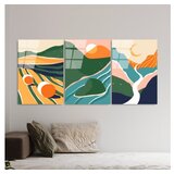 Wallity UV-946 - 45 x 65 multicolor decorative tempered glass painting (3 pieces) | Eponuda.com