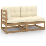 Maison Chic Seti vrtnega pohištva - Vrtna garnitura - Vrtni pohištvo set 2-delna z blazinami medeno rjava, (21811501) | Shoptok.si