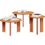  Klubska miza 3 pcs Voščeno rjava 47.5 x 47.5 x 27 cm, (5000073399) | Shoptok.si