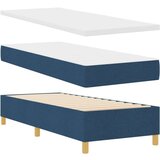  Postelja z vzmetnico z vzmetnico Modra 80 x 200 cm blago, (5000128033) | Shoptok.si