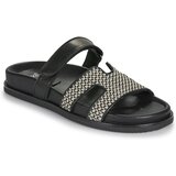 Exé Shoes Natikači 966-KIMOLOS-LEATHER-BEIGE-BLACK Črna | Shoptok.si