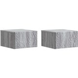  Noćni ormarić za montažu na zid 2 pcs Siva Sonoma | shoptok.hr