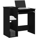 Maison Chic pisarniška miza - Računalniška miza s policami črna 84x40x78 cm iverna plošča, (21785039) | Shoptok.si