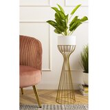 Metalna saksija LOFT 68x20 cm zlatna/bela | Eponuda.com