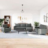  4-dijelni set sofa s tabureom tamnosivi od tkanine | shoptok.hr