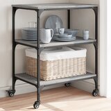 vidaXL Kuhinjska kolica siva boja hrasta 60x41x76 cm konstruirano drvo | shoptok.hr