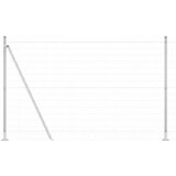 vidaXL Ogrodje s stebri srebrna 1.4 x 10 m Jeklo, (5000097286) | Shoptok.si