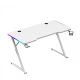 Huzaro Hero 2.5 White RGB gaming desk | shoptok.hr