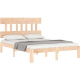 vidaXL Okvir za krevet s uzglavljem 140x200 cm od masivnog drva | shoptok.hr