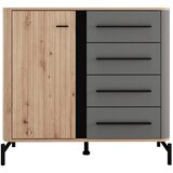 MID.YOU KOMODA, barve grafita, črna, hrast artisan | Shoptok.si