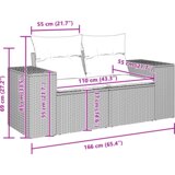 vidaXL 12-delni vrtni sofa set z blazinami bež poli ratan akacijeva, 3-delni vrtni jedilni set z blazinami bež poli ratan akacijeva | Shoptok.si
