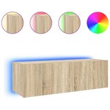  Zidni TV ormarić s LED svjetlima boja hrasta 100 x 35 x 31 cm | Eponuda.com