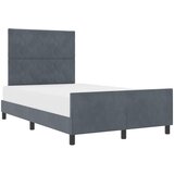 vidaXL Krevet Tamno Siva 120x190 cm Baršun Cijene