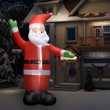  Ukrasni Djed Mraz na napuhavanje s LED svjetlima IP44 4,5 m | shoptok.hr