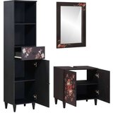  Set ormarića za kupaonicu s ladicama 3 pcs Čvrsto drvo manga | shoptok.hr