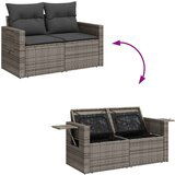 vidaXL 9-dijelni set vrtnih sofa od poliratana s jastucima sivi | shoptok.hr