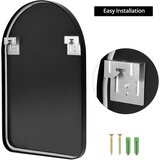 QWORK® ovalno stensko ogledalo z aluminijastim okvirjem 60×40cm | Shoptok.si