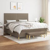 Maison Chic Box spring postelja - Vzmetna postelja z vzmetnico taupe 180x200 cm blago SL8476, (21885966) | Shoptok.si