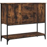 vidaXL Komoda dimljeni hrast 100x36x85 cm inženirski les | Shoptok.si