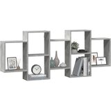  Zidna polica siva boja betona 159x18x65 cm konstruirano drvo | shoptok.hr