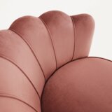 Kondela Art-deco fotelj, roza žametna tkanina/zlat krom-zlato, NOBLIN | Shoptok.si