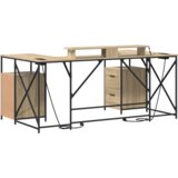 vidaXL Stol s ladicama s pohranom 182 x 101 x 87.5 cm Konstruirano drvo | shoptok.hr