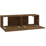  Zidni TV ormarići 4 kom dimljeni hrast 100 x 30 x 30 cm drveni | shoptok.hr