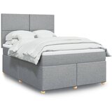 vidaXL Krevet box spring s madracem svjetlosiva 160x200 cm tkanina Cijene