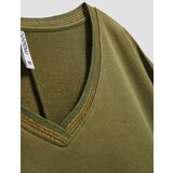 Marisse Olive V-Neck Sweatshirt | Eponuda.ba