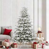 vidaXL Umjetno božićno drvce s nogom Bijelo 210 cm PE i PVC | shoptok.hr
