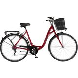  Bicikl fashion venssini grace 28" alu 21" v-brake 6 brzina 155-178cm (s/m) crveni 1282072 | Eponuda.com