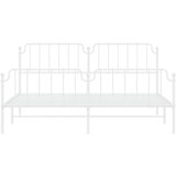 Metalni okvir kreveta uzglavlje i podnožje bijeli 200 x 200 cm | shoptok.hr
