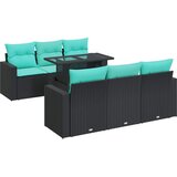  7-dijelni set vrtnih sofa od poliratana s jastucima crni bagrem | shoptok.hr