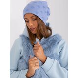 Fashion Hunters Women's blue knitted beanie Cene