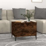  Klubska mizica dimljeni hrast 60x44,5x45 cm inženirski les, (20712210) | Shoptok.si